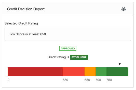 RentPrep tenant screening credit decision report