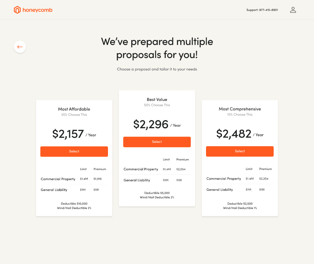 honeycomb screenshot proposals